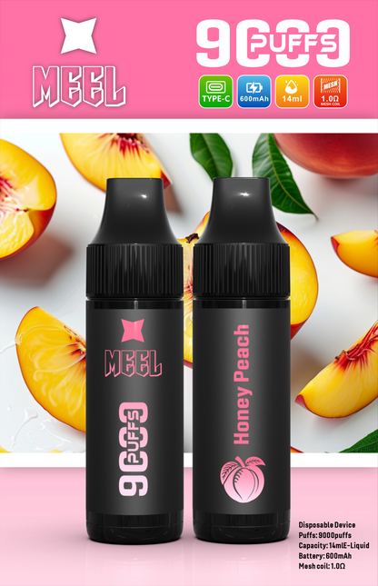 Meel 9000口拋棄式 新款puffs電子煙 9種口味-VAKA糖果雲煙館