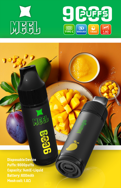 Meel 9000口拋棄式 新款puffs電子煙 9種口味-VAKA糖果雲煙館