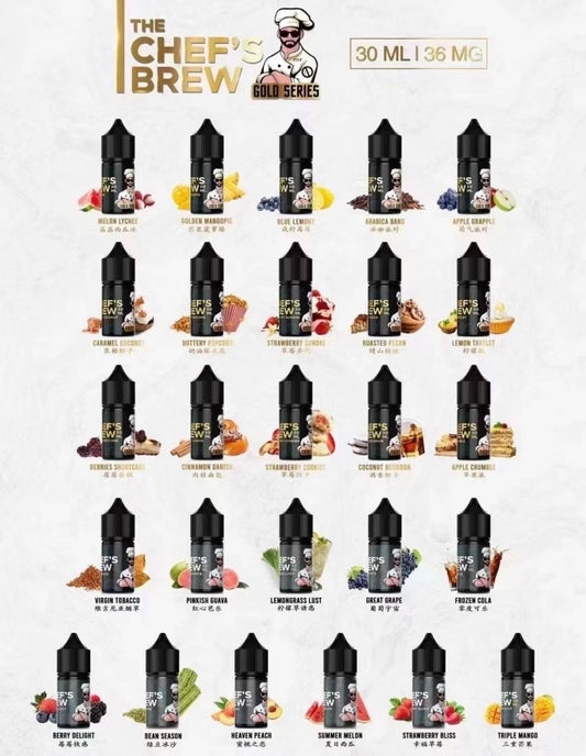 廚師佳釀CHEF'S BREW煙油 美國原裝進口煙油 30ML/36MG-VAKA糖果雲煙館
